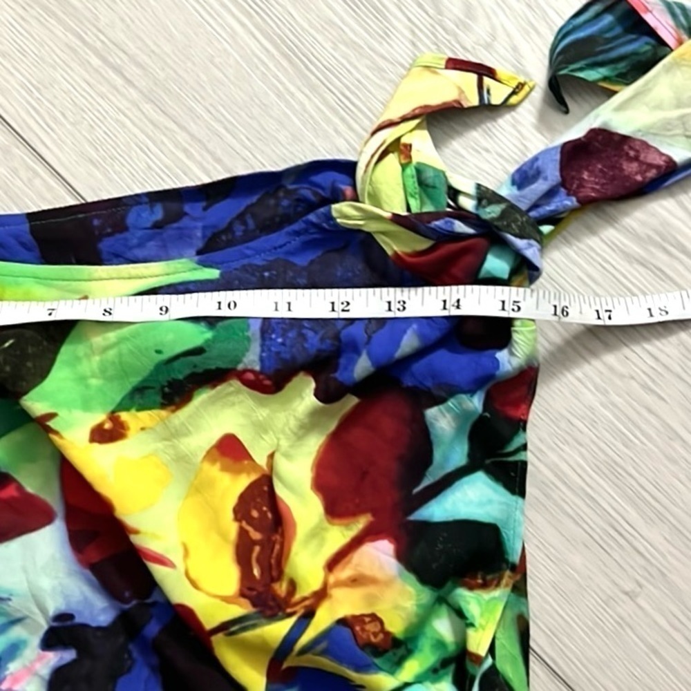 VTG Jam’s World Versailles Tropical Art Print Rayon Wrap Skirt Hawaii, Size S - Picture 6 of 7